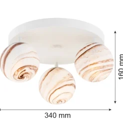 Plafon 3 pł. (koło) FABIO (6291) - Argon