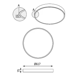 Plafon ABA T 617 biały (1267/LA354/A4/P/117/830) - Cleoni