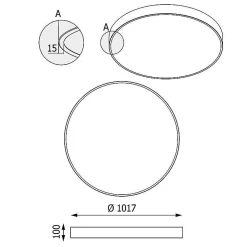 Plafon ABA T 1017 biały (1267/LA354/A6/P/117/830) - Cleoni