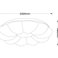 Plafon Ariva 33 cm biały LED 4000K (LP-8321/1C-33 WH) - Light Prestige