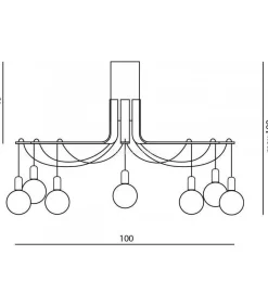 Plafon BORNHOLM duży kol. czarny (67929) Ramko