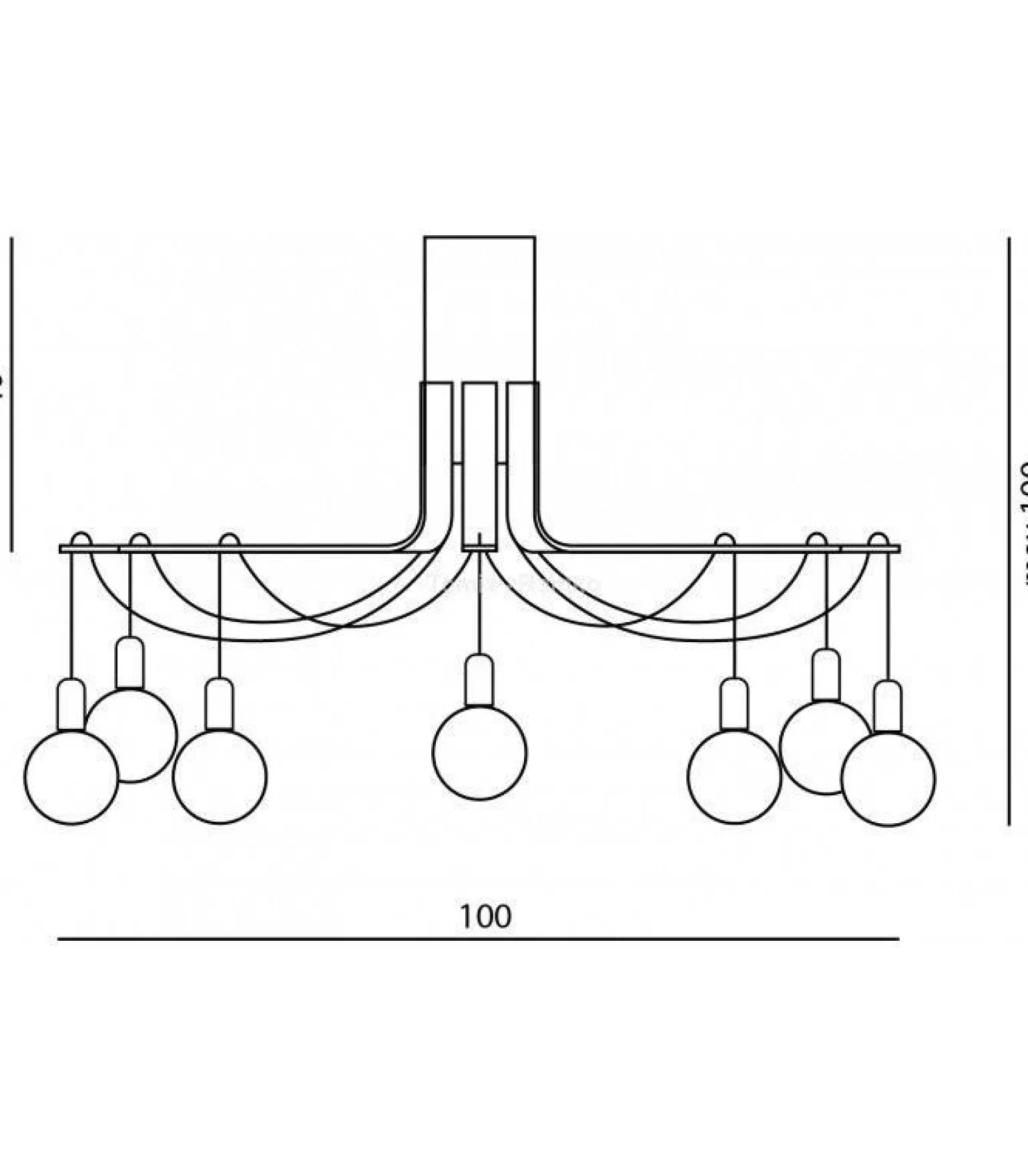 Plafon BORNHOLM duży kol. czarny (67929) Ramko