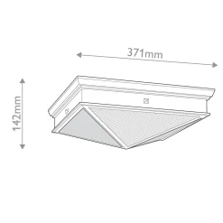 Plafon Cairo - 2 źródła światła - Miejski brąz (QN-CAIRO-F-M-UBZ-CR) - Quintiesse