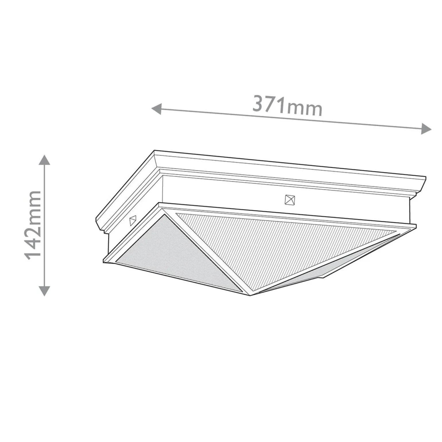 Plafon Cairo - 2 źródła światła - Miejski brąz (QN-CAIRO-F-M-UBZ-CR) - Quintiesse