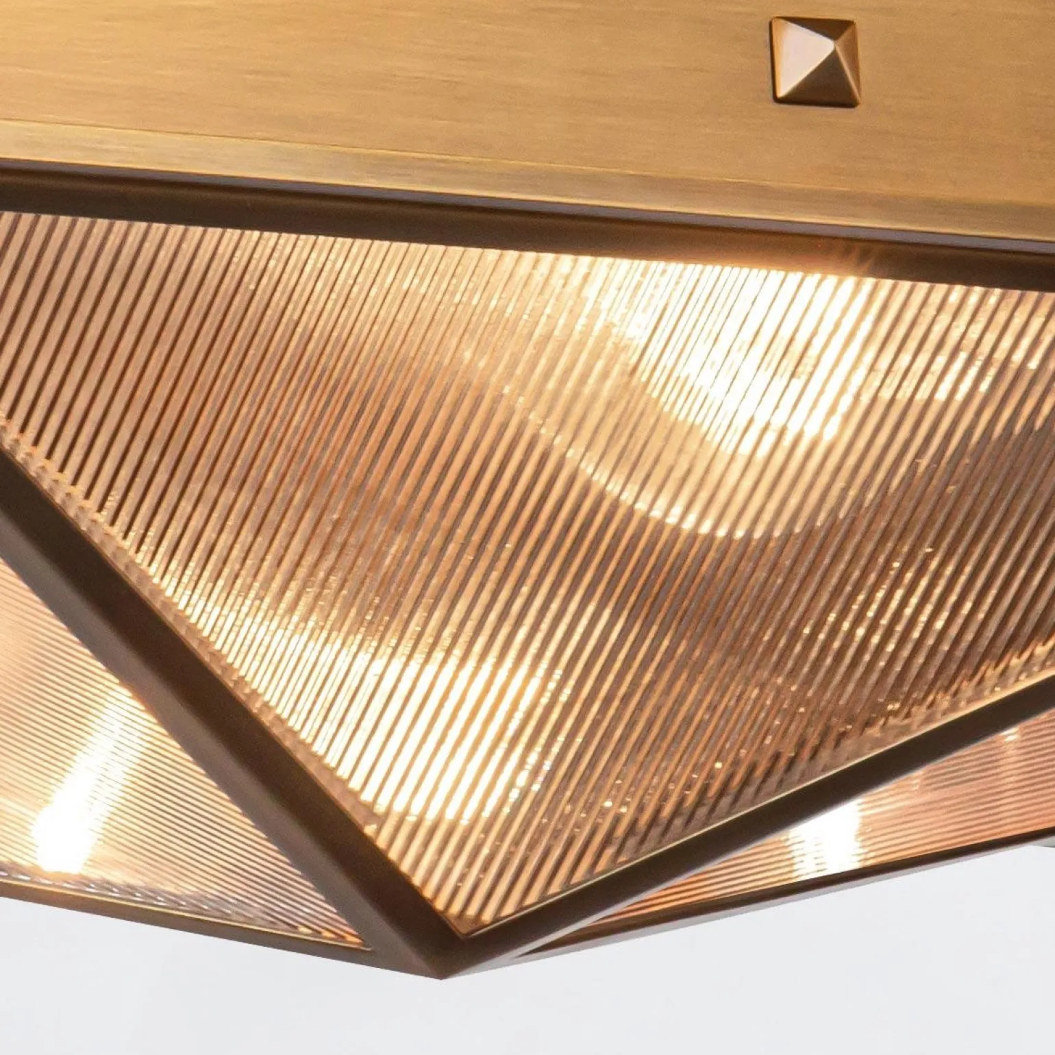 Plafon Cairo - 2 źródła światła - Vintage mosiądz (QN-CAIRO-F-M-VBS-CR) - Quintiesse