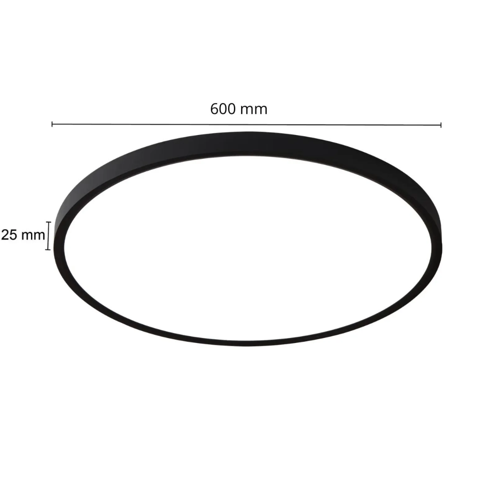 Plafon California LED CCT czarny 60 cm (LP-2505/1C-60 BK) - Light Prestige