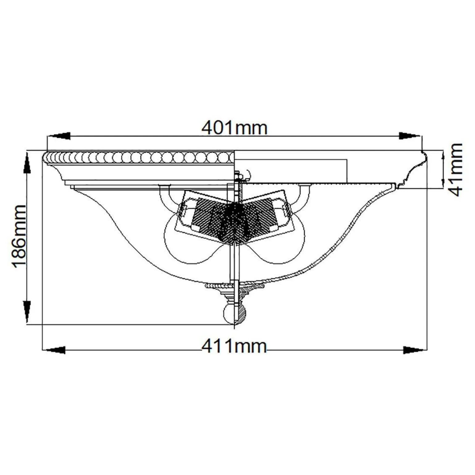 Plafon Cambridge (HK-CAMBRIDGE-F-A) - Elstead Lighting
