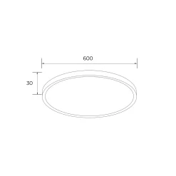 Plafon CAMI drewno Ø 60 (WM-BP1108-L-W) - Zuma Line