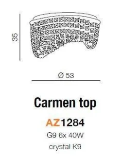 Plafon CARMEN AZ1284 (5102-6PX/TOP) Azzardo
