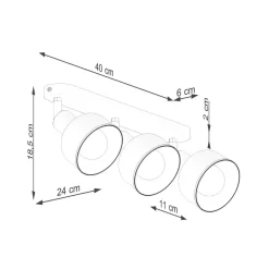 Plafon ELBA 3 biały (SL.1315) - Sollux Lighting
