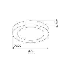 Plafon Evora Biały Round 24W 3CCT (ML1788) - Milagro