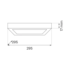Plafon Evora Czarny Square 24W 3CCT (ML1797) - Milagro