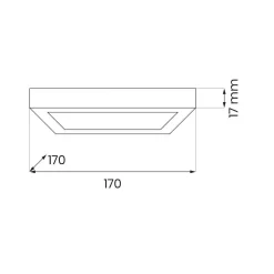Plafon Evora Czarny Square 12W 3CCT (ML1795) - Milagro