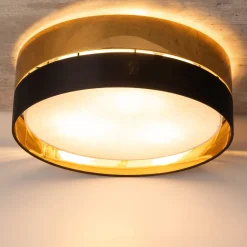 Plafon HILTON czarno-złoty Ø 45 (4180) - TK Lighting