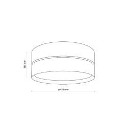 Plafon HILTON czarno-złoty Ø 45 (4180) - TK Lighting