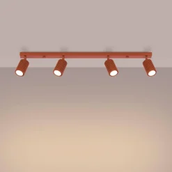 Plafon KARBON 4L ochra czerwona (SL.1641) - Sollux Lighting