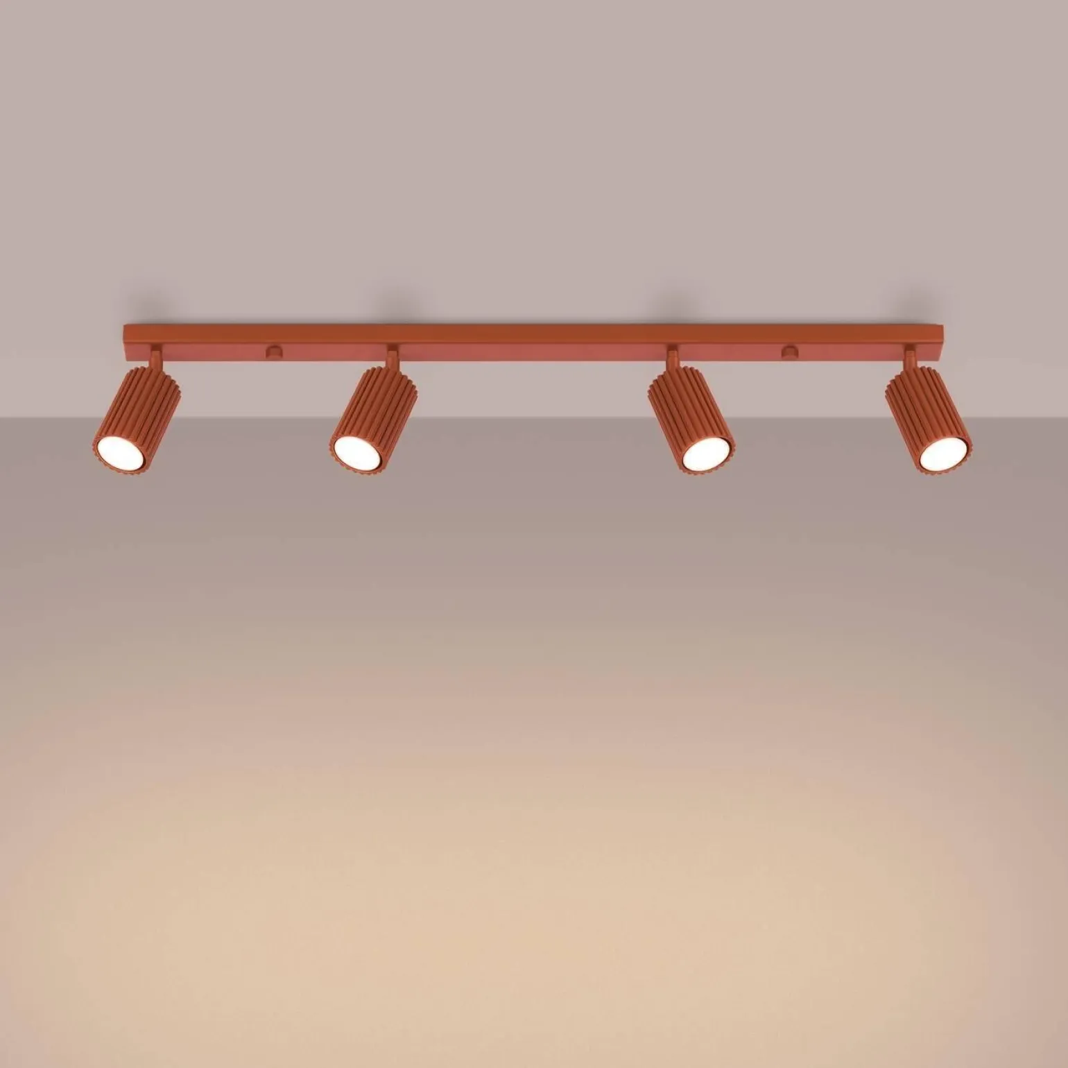 Plafon KARBON 4L ochra czerwona (SL.1641) - Sollux Lighting