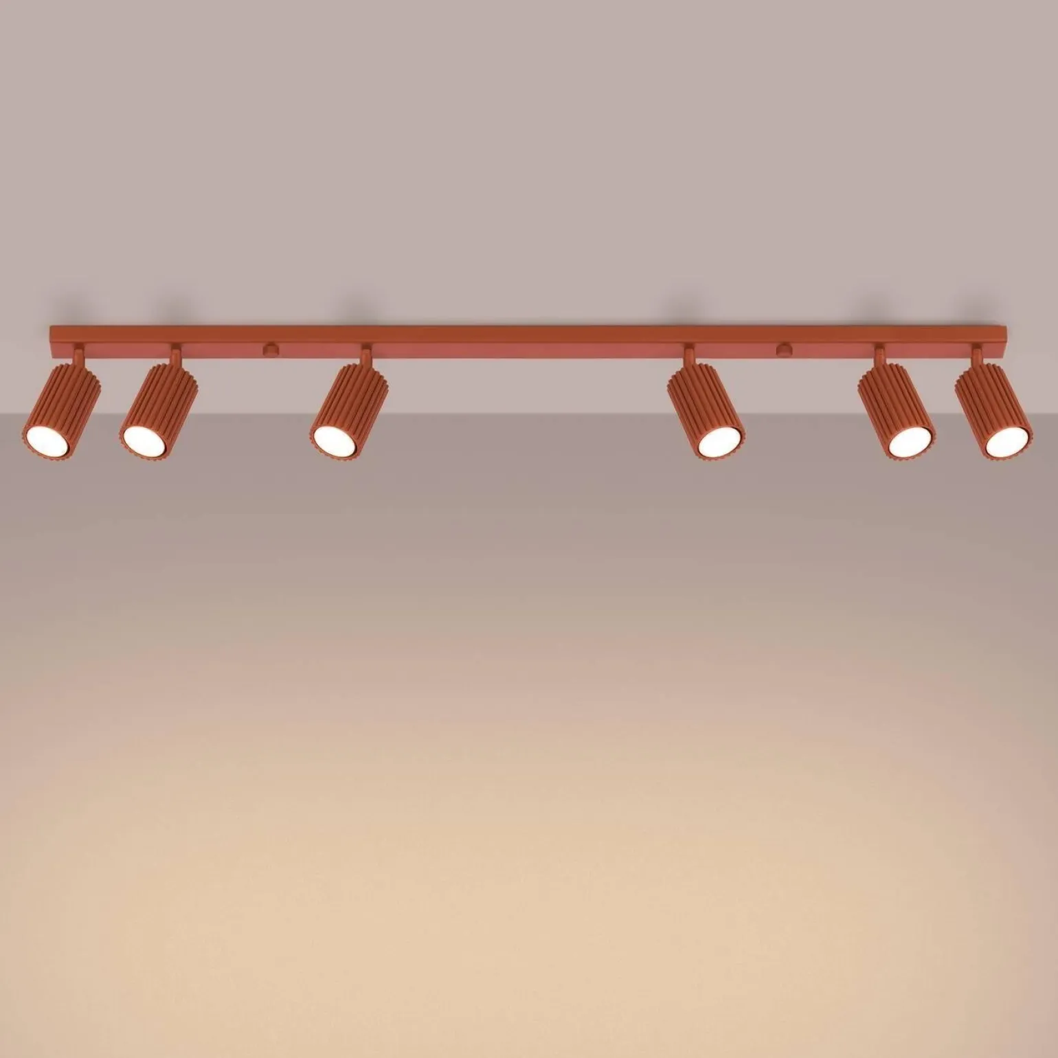 Plafon KARBON 6L ochra czerwona (SL.1642) - Sollux Lighting