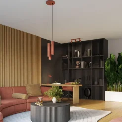 Plafon KARBON 3L ochra czerwona (SL.1638) - Sollux Lighting