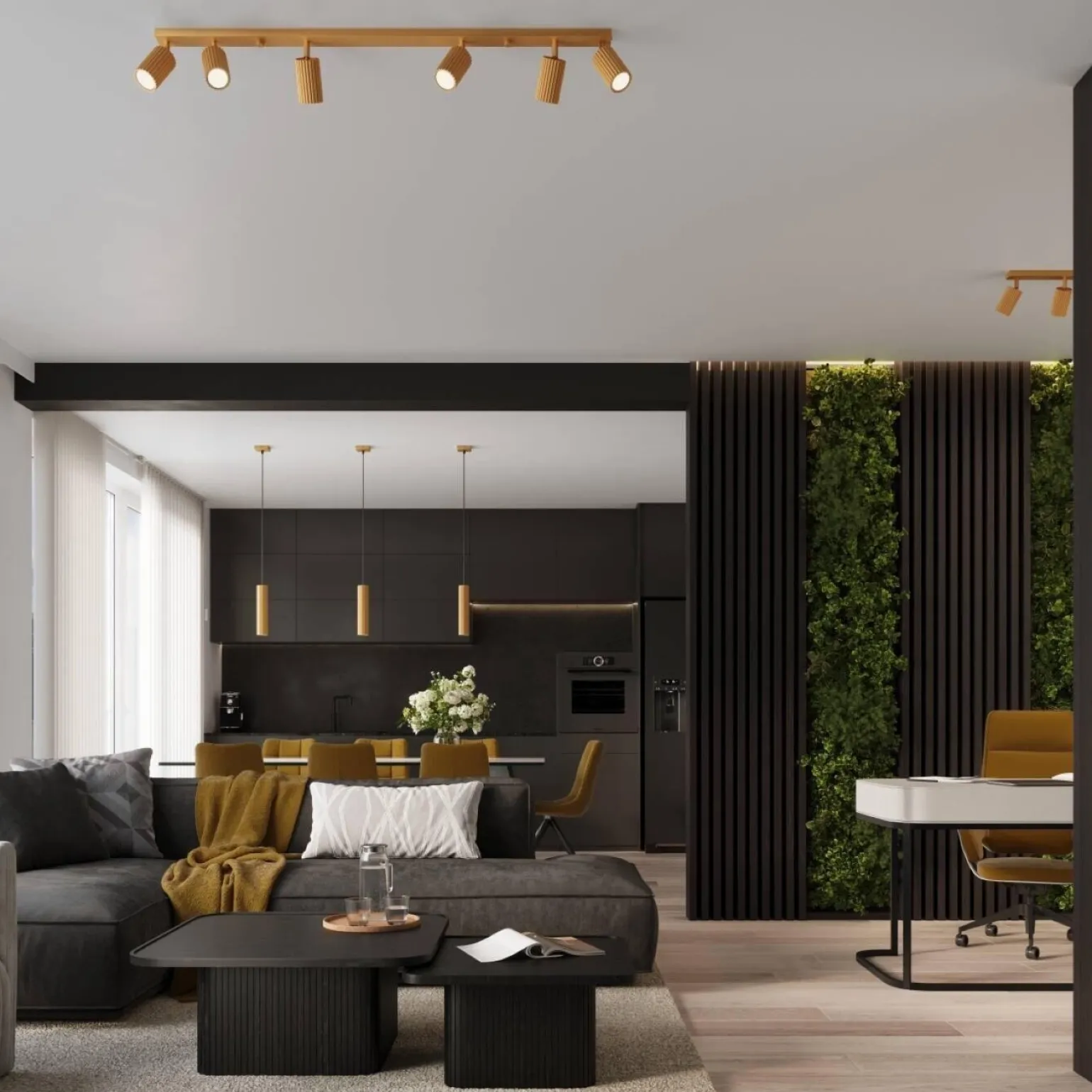 Plafon KARBON 4L złoty (SL.1565) - Sollux Lighting