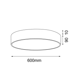 plafon Kengo - 600 mm - czarny - 1403 - Antigo (1403) - ANTIGO