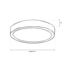 Plafon LAGO 36W LED Ø480 (ML1841) - Milagro