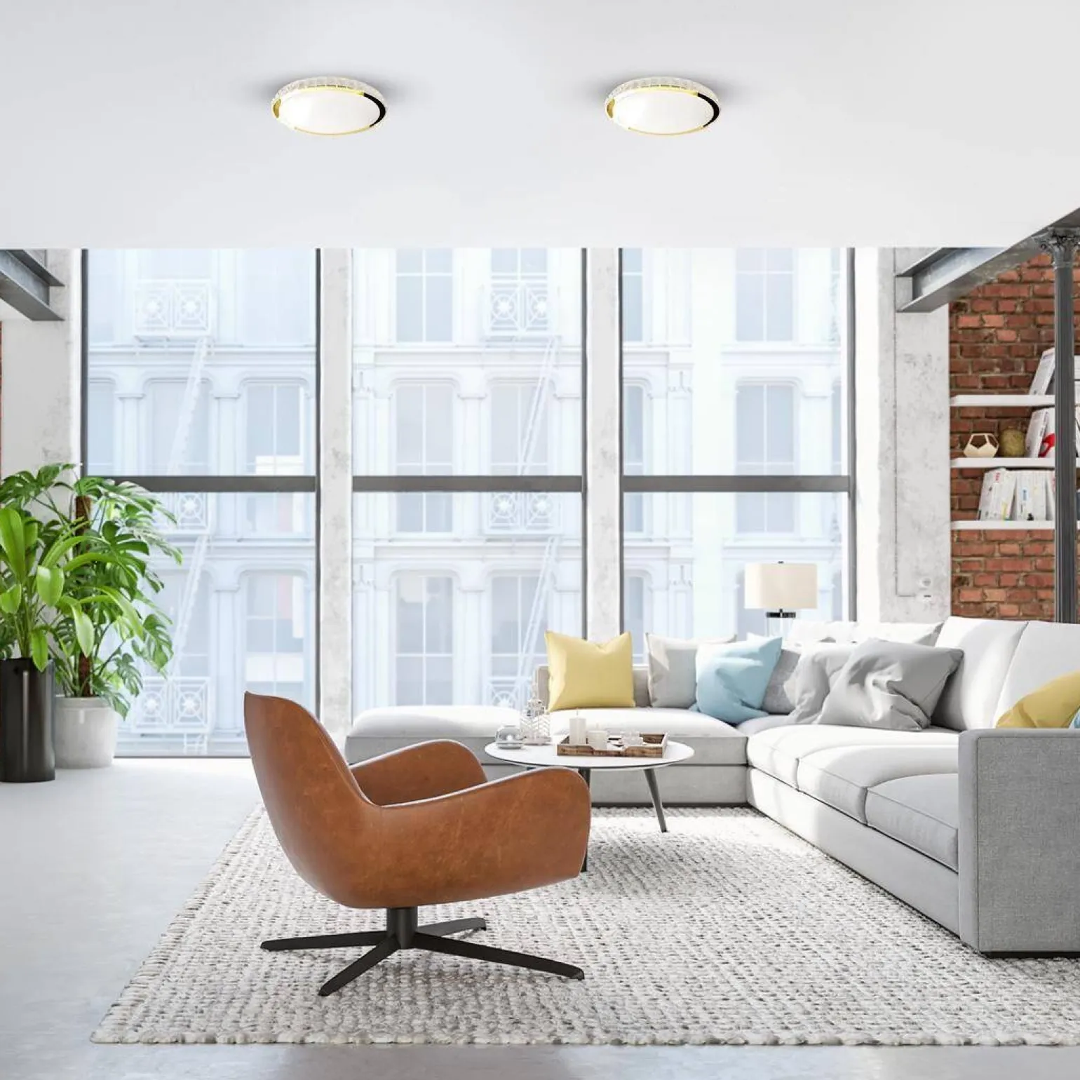 Plafon Layla Gold 33W ściemnialny + pilot (ML8130) - Milagro