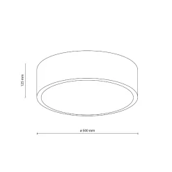 Plafon LIVO WHITE L 4XE27 IP54 (10987) - TK Lighting