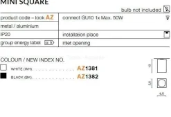 Plafon MINI SQUARE white (AZ1381 | GM4209-WH) - AZZARDO