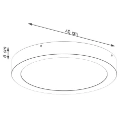 Plafon ONYX 40 czarny LED 3000K (SL.1244) - Sollux Lighting