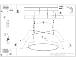 Plafon ONYX 40 czarny LED 3000K (SL.1244) - Sollux Lighting
