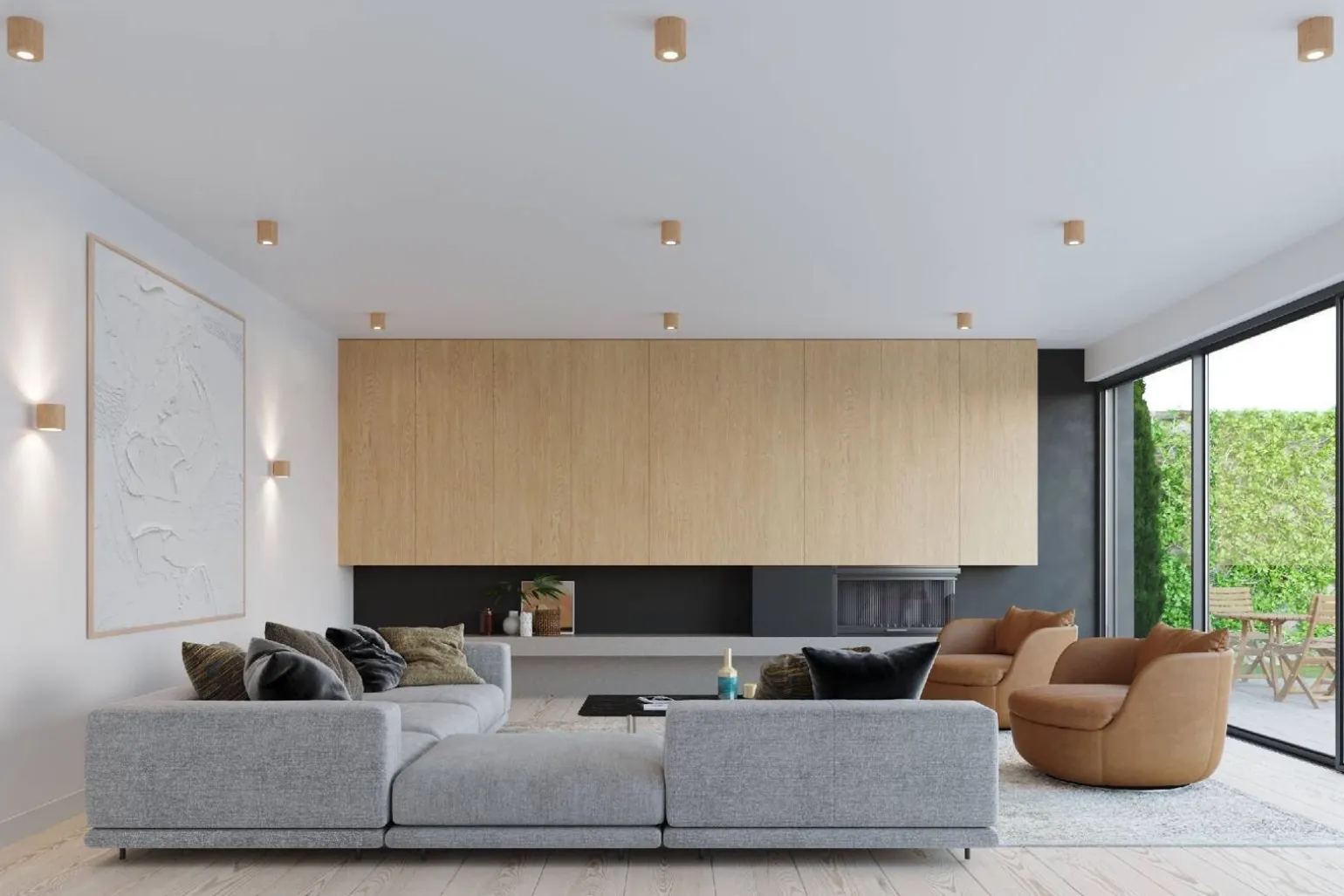 Plafon ORBIS naturalne drewno (SL.0492) - Sollux