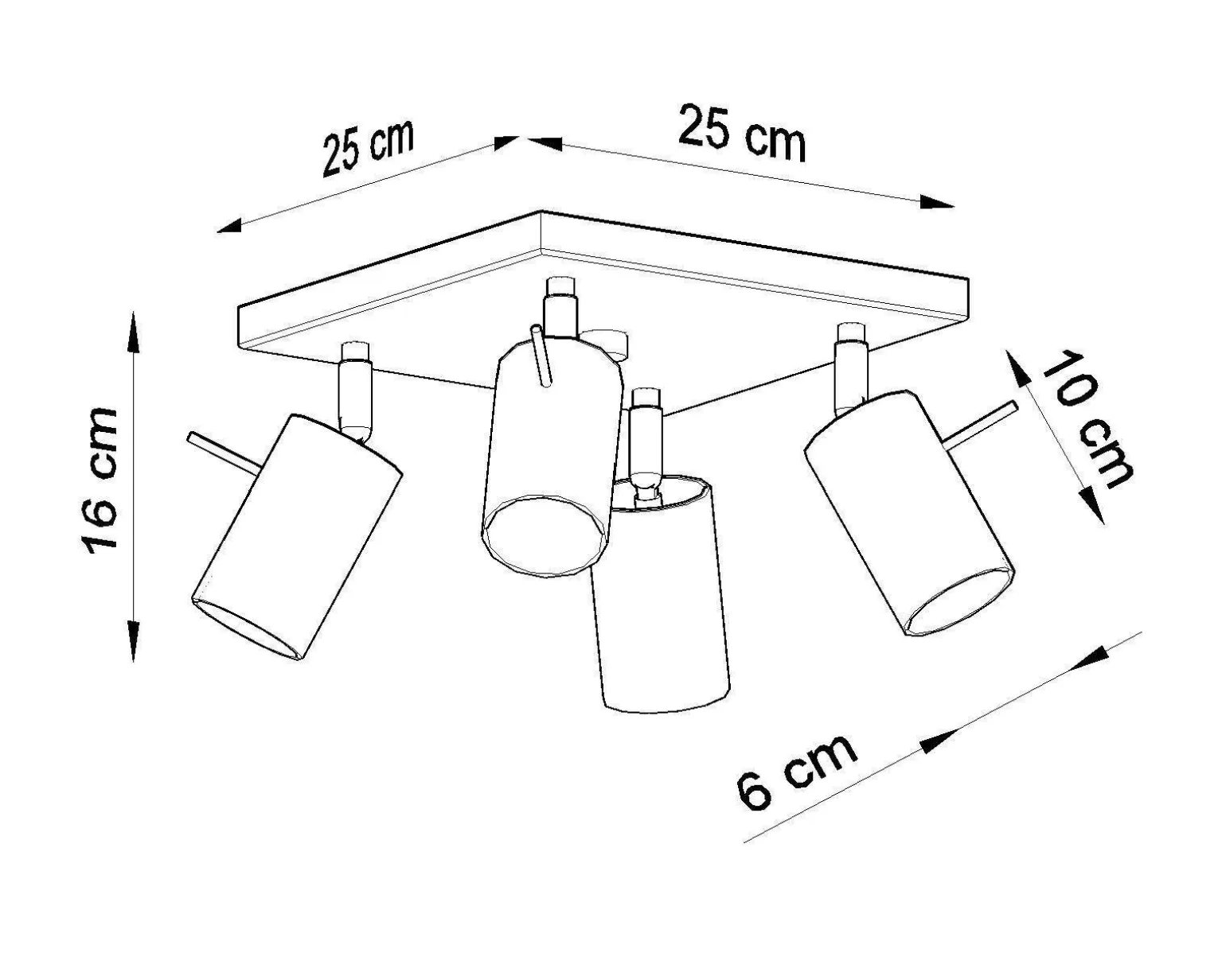 Plafon RING 4 biały (SL.0090) - Sollux