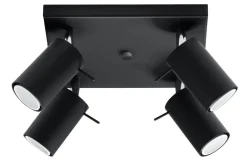 Plafon RING 4 czarny (SL.0094) - Sollux