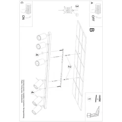 Plafon RING 6L beżowy (SL.1499) - Sollux Lighting