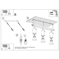 Plafon RING 3L zielony oliwkowy (SL.1502) - Sollux Lighting