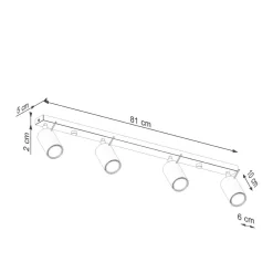 Plafon RING 4L zielony oliwkowy (SL.1504) - Sollux Lighting