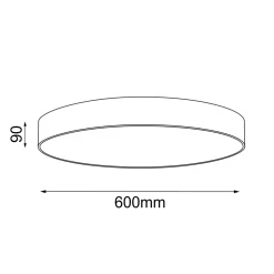 Plafon Sengo 60 - Czarny (90 mm) (1296) - Shilo