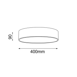 Plafon Sengo 40 - Czarny (90 mm) (1248) - Shilo