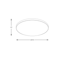 Plafon VERI LAMPA czarny Ø 37 (WM-C7300-S-BL) - Zuma Line