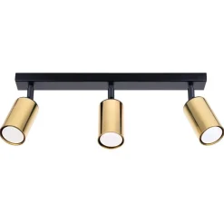 Plafon WINX 3 czarny/złoty (SL.1384) - Sollux Lighting