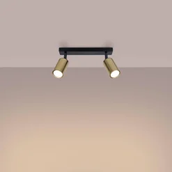 Plafon WINX 2 czarny/złoty (SL.1383) - Sollux Lighting