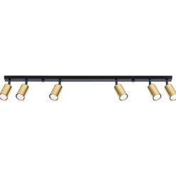 Plafon WINX 6L czarny/złoty (SL.1388) - Sollux Lighting