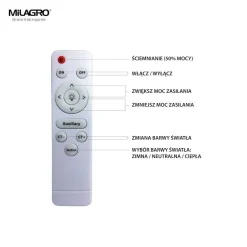 Plafon YAX 24W LED Ściemnialny+ Pilot (ML4402) - Milagro