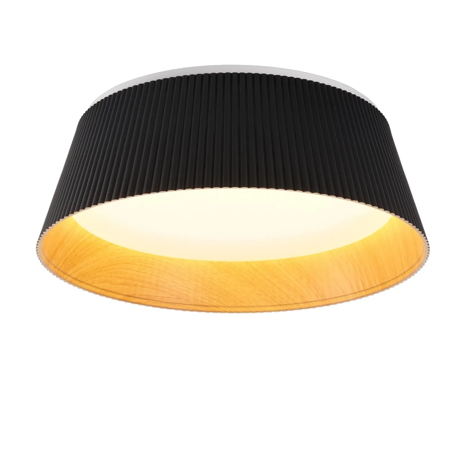 Plafon z efektownym kloszem FRILL LED czarny 45 cm (ST-DL6487-C-BK) - Step into Design