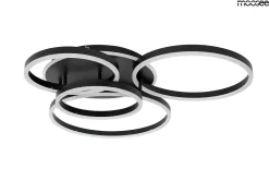 Plafon z pilotem i timerem RINGS 5 czarna (MSE1501100505) - Moosee