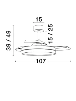 Plafon z wiatrakiem CARANAVI (LE44970) - Luces Exclusivas