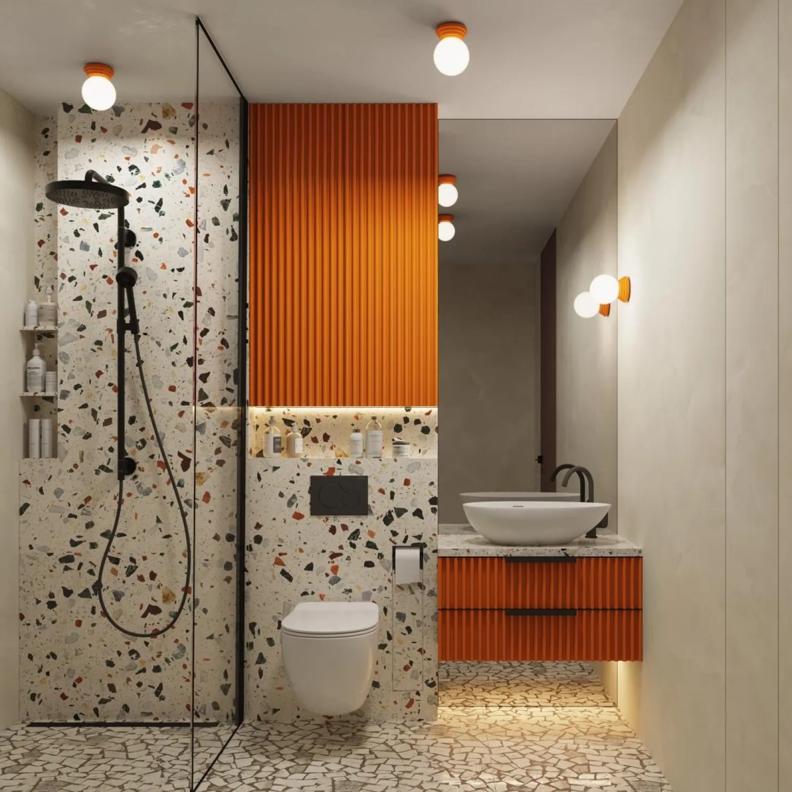 Plafon ZORI pomarańczowy IP44 (SL.1899) - Sollux Lighting