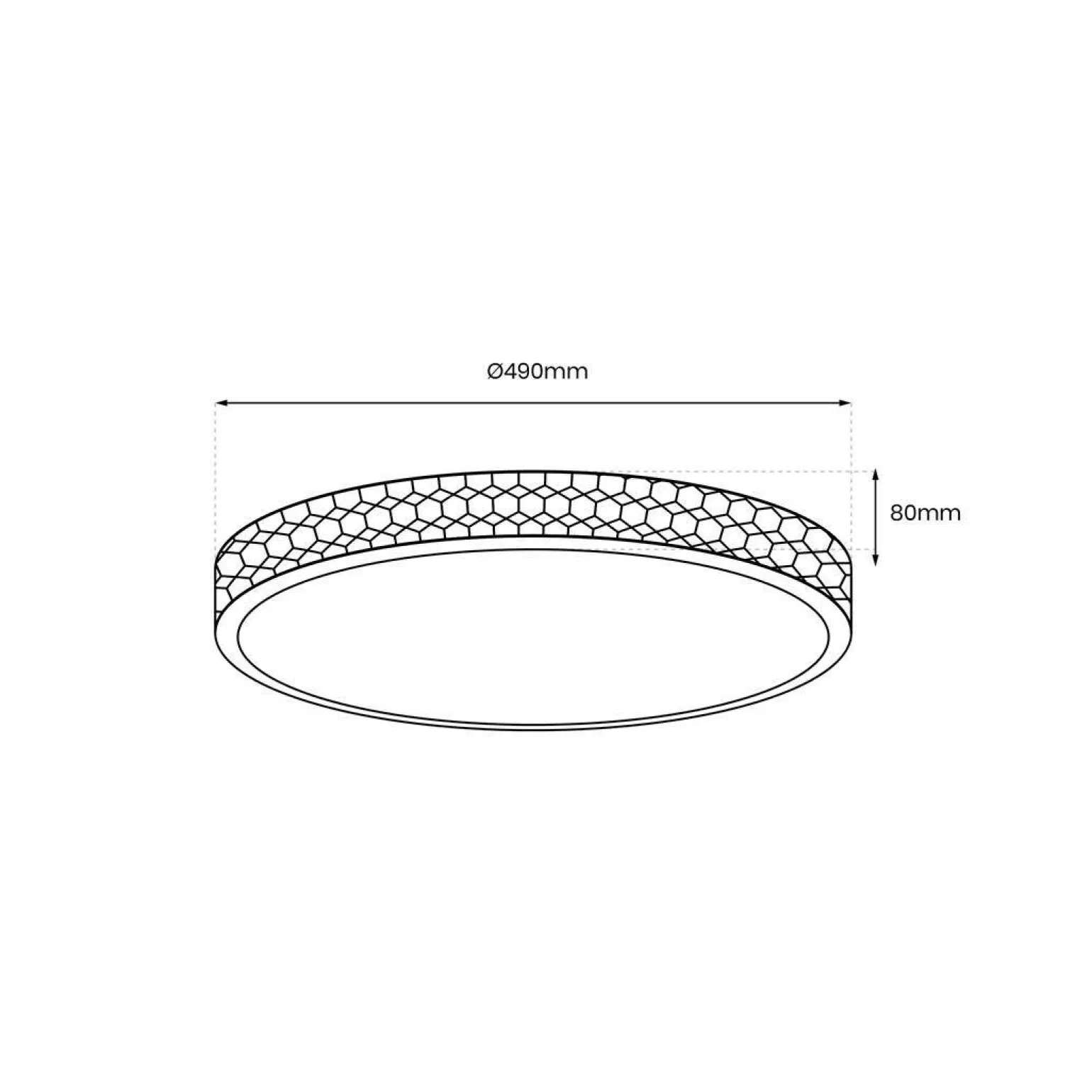 Plafoniera SHINY CLEAR Ø49 cm (ML8499) - Milagro