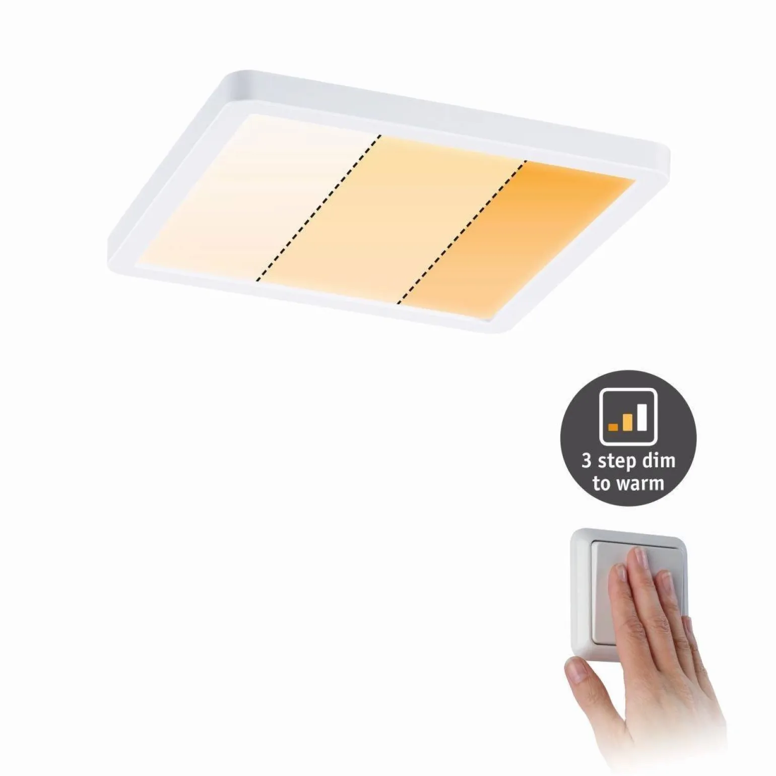 Plafoniera VariFit AREO LED DIM 13W 1200lm 2000-4000K 175x175mm IP44 230V biały matowy / tworzywo sztuczne (PL92993) - PAULMANN